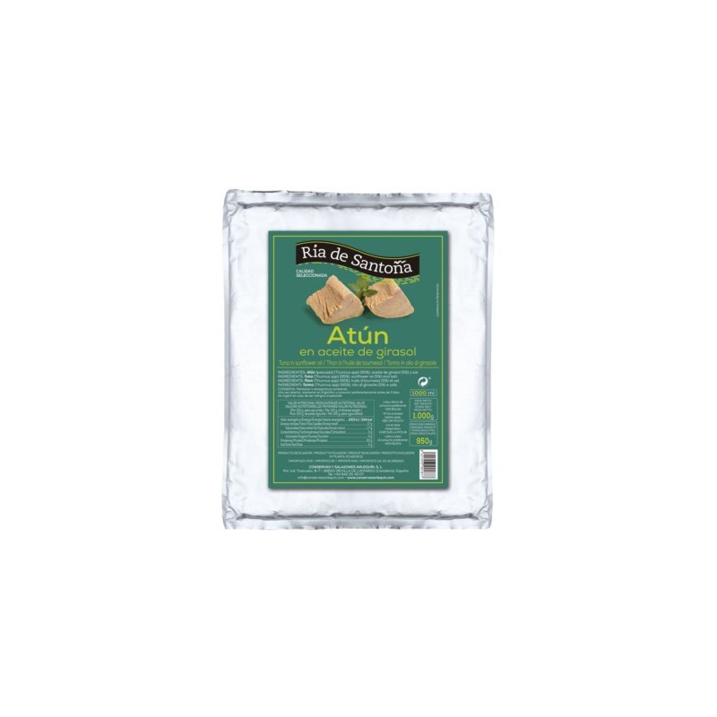 Atún en bolsa en aceite de girasol Ría de Santoña 1000g