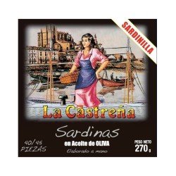 Sardinas en aceite de oliva La Castreña 40/45 RO 280