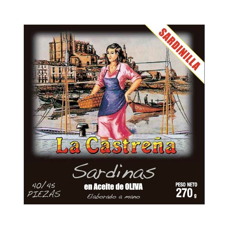 Sardinas en aceite de oliva La Castreña 40/45 RO 280