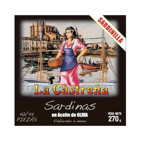 Sardinas en aceite de oliva La Castreña 40/45 RO 280