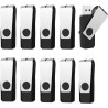 Memoria USB 16GB 2.0, Memory Stick Flash Drive  (10 Unidades, Color de Negro)